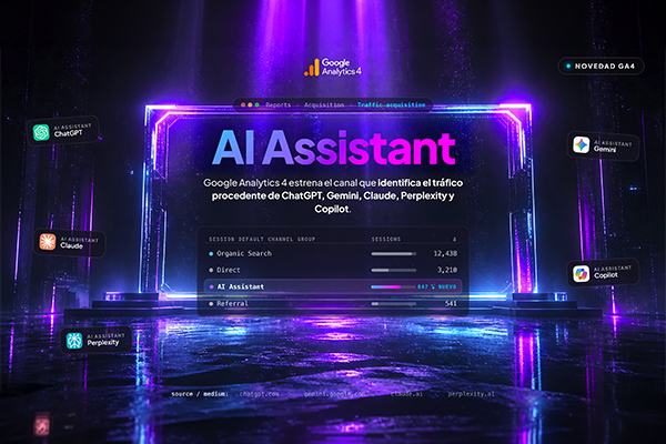 ¿Mide tu GA4 el tráfico desde ChatGPT y Gemini? Llega “AI Assistant” 